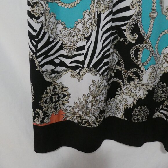 STUDIO By Tiana B | large | Vibrant Colorful Patterned Short Sleeve Dress - Picture 13 of 14